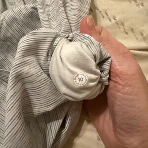 Striped Gray and White lululemon leggings